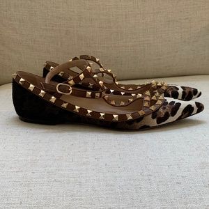 Valentino Garavani Rockstud Caged Ballet Flat- Cowhide